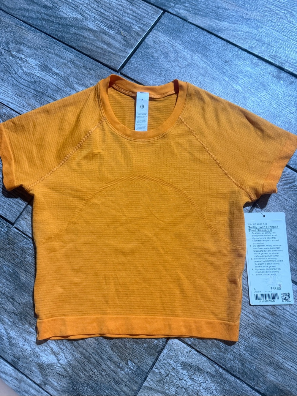Lululemon Swiftly Tech cropped short sleeve 2.0